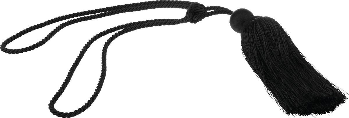 KOPČA ZA ZAVJESE QUASTE - srebrne boje/crna, tekstil (65cm) - Modern Living