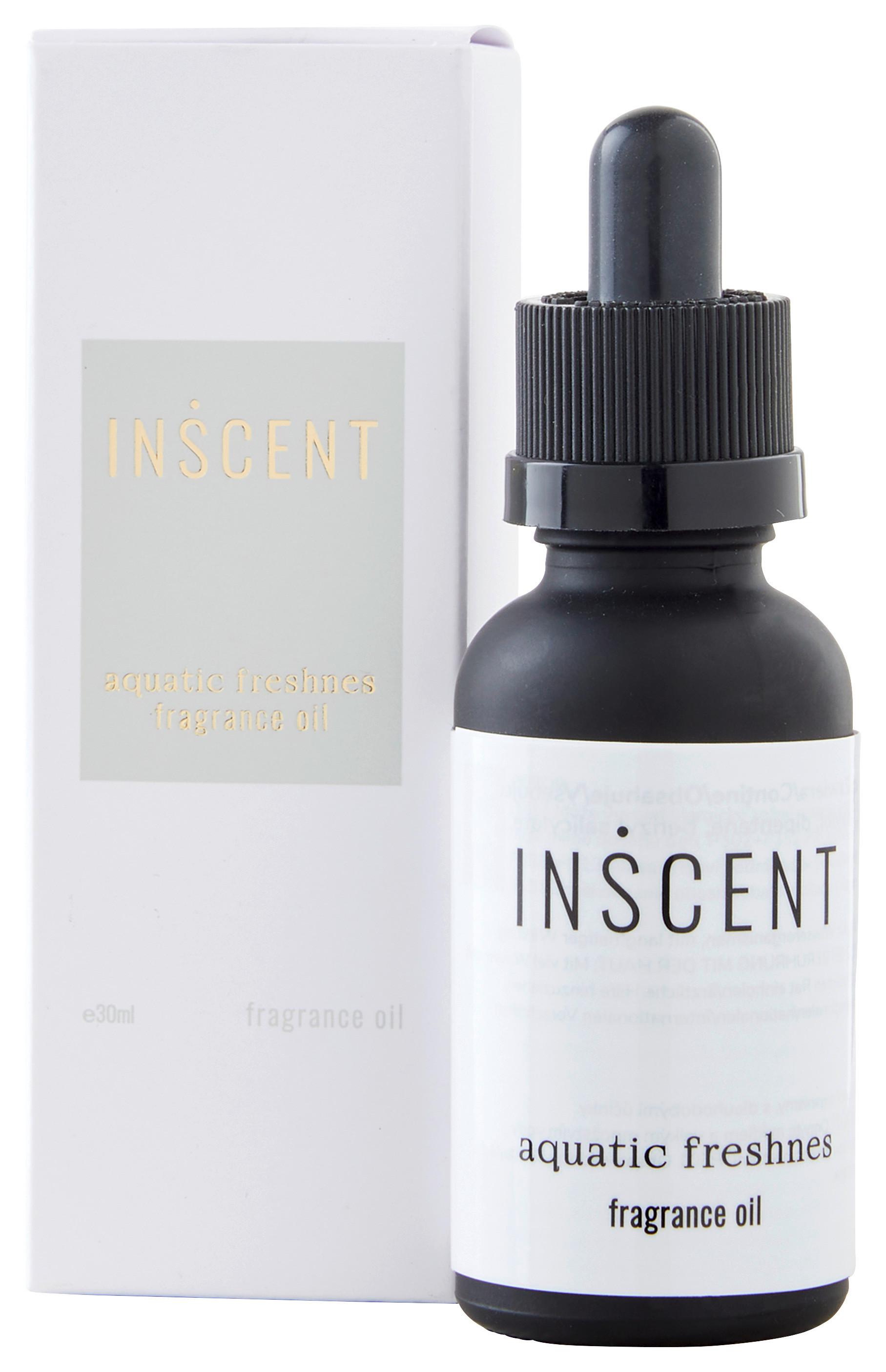 Parfümöl Aquatic Freshness ca.30ml - Schwarz/Hellgrün, Design, Glas (0,03l) - Inscent