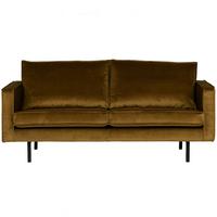 2,5-Sitzer Sofa Rodeo Honig B: 190cm - Schwarz/Honig, Design, Textil/Metall (190/85/86cm) - Livetastic