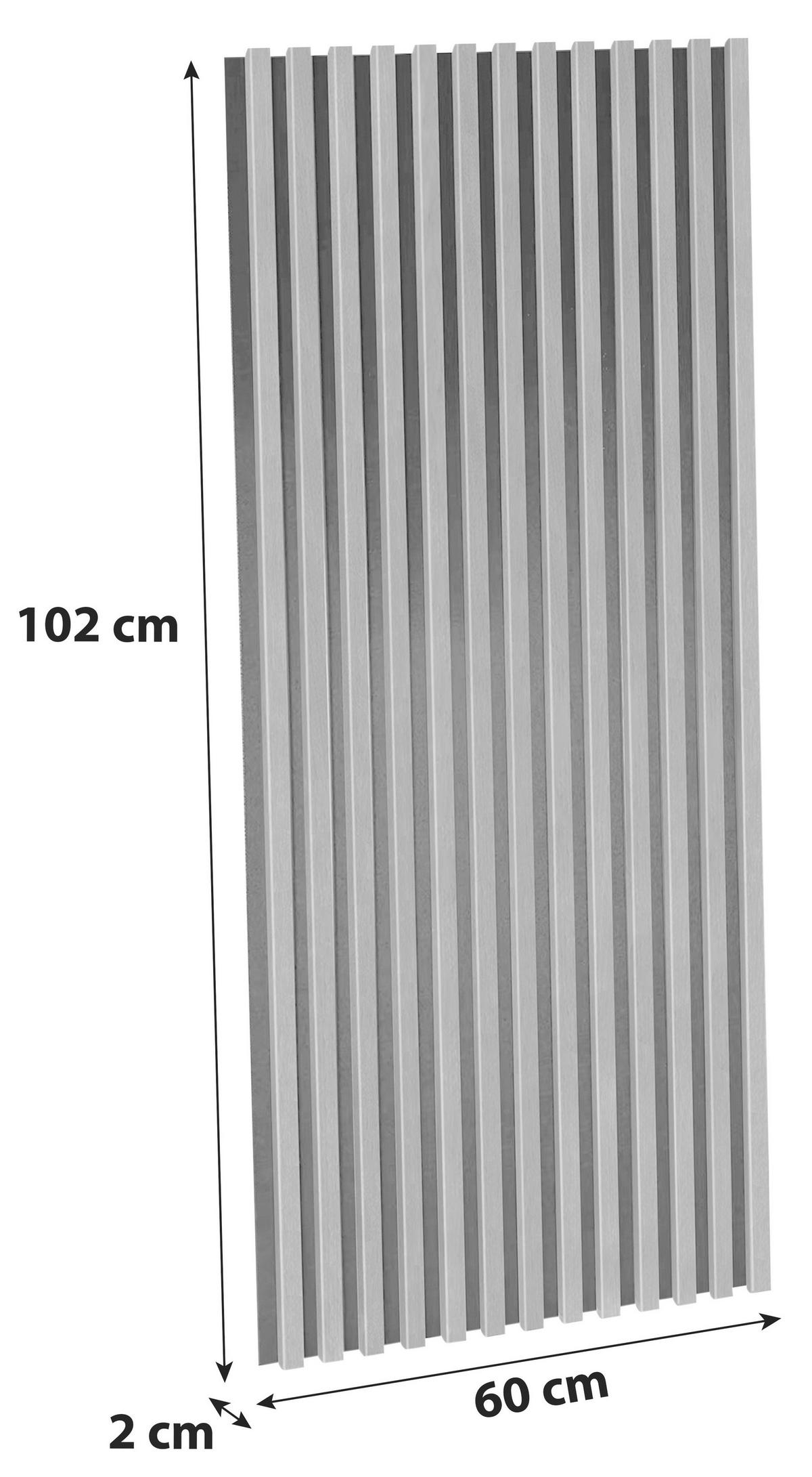 Akustični Panel Josef, Temni Hrast, 2-Delni Set - temni hrast, Moderno, umetna masa/leseni material (60/120/2cm)