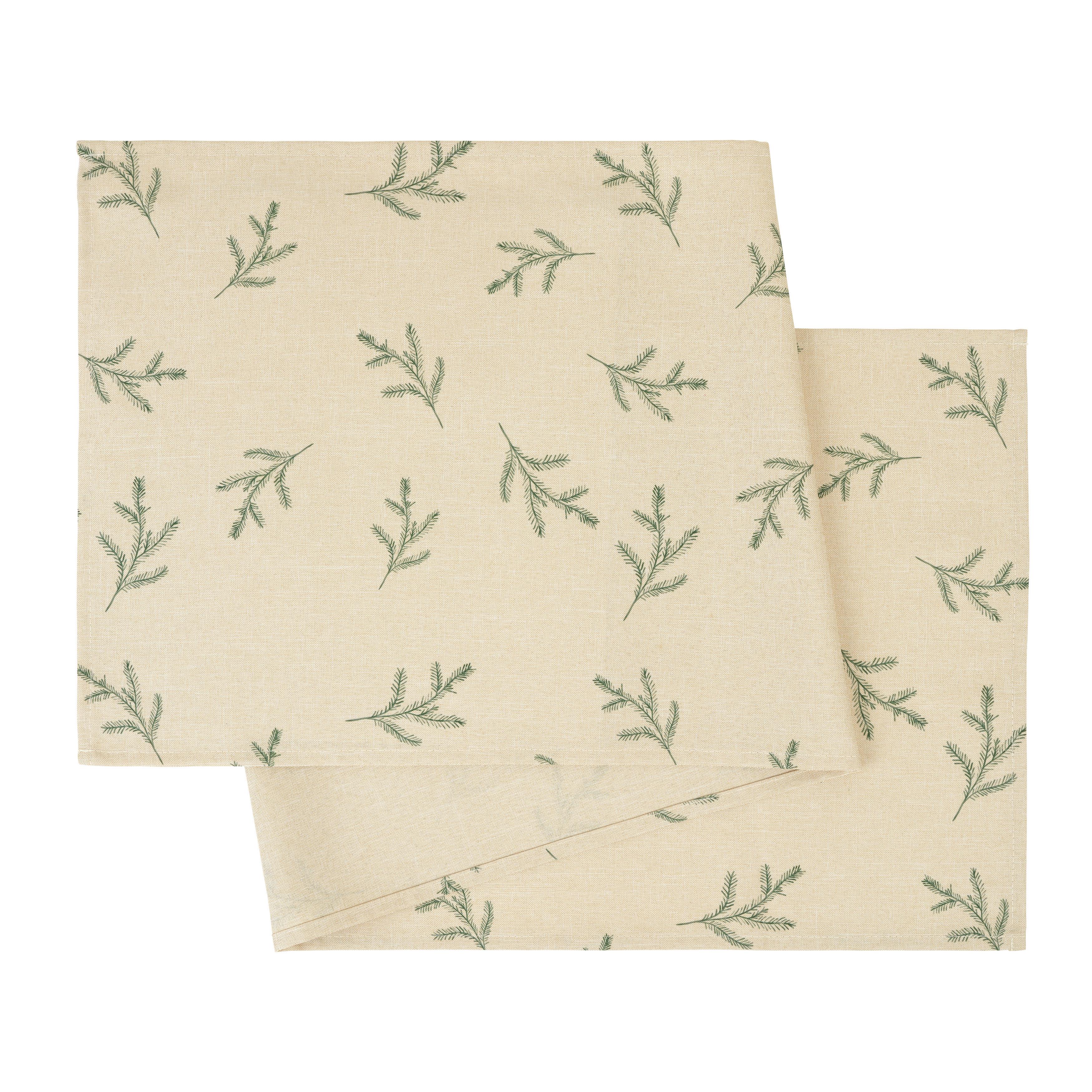 Asztali Futó Johanna 40/140 - bézs/zöld, textil (40/140cm) - Mömax