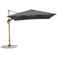 Ampelschirm Rohdos Anthrazit - Eichefarben/Anthrazit, Basics, Textil/Metall (358/263/300cm) - Schneider