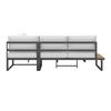 LOUNGEGRUPP ARIANNA - svart/cremefärgad, Modern, metall/textil (228cm) - Bessagi Garden