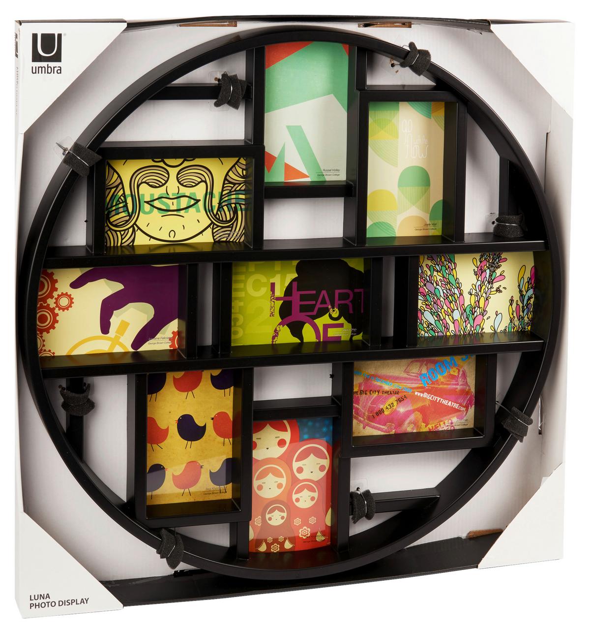 Collagen-Bilderrahmen Schwarz - Schwarz, Design, Kunststoff (55,6/4,6/55,6cm) - Umbra