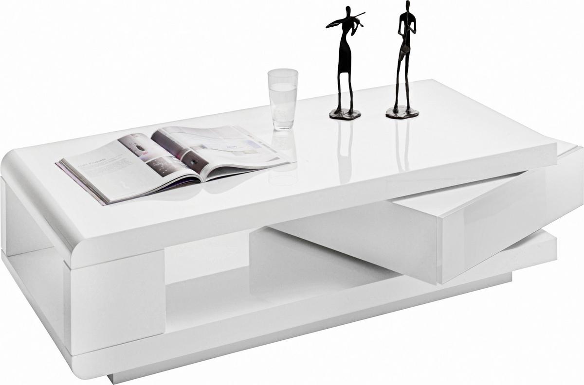 STOLIK KAWOWY CHICAGO - biały, Modern, materiał drewnopochodny (120/36/60cm)