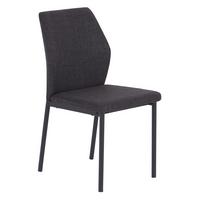Stol Augusta - črna/antracit, Konvencionalno, kovina/tekstil (45/84/56cm) - Mömax