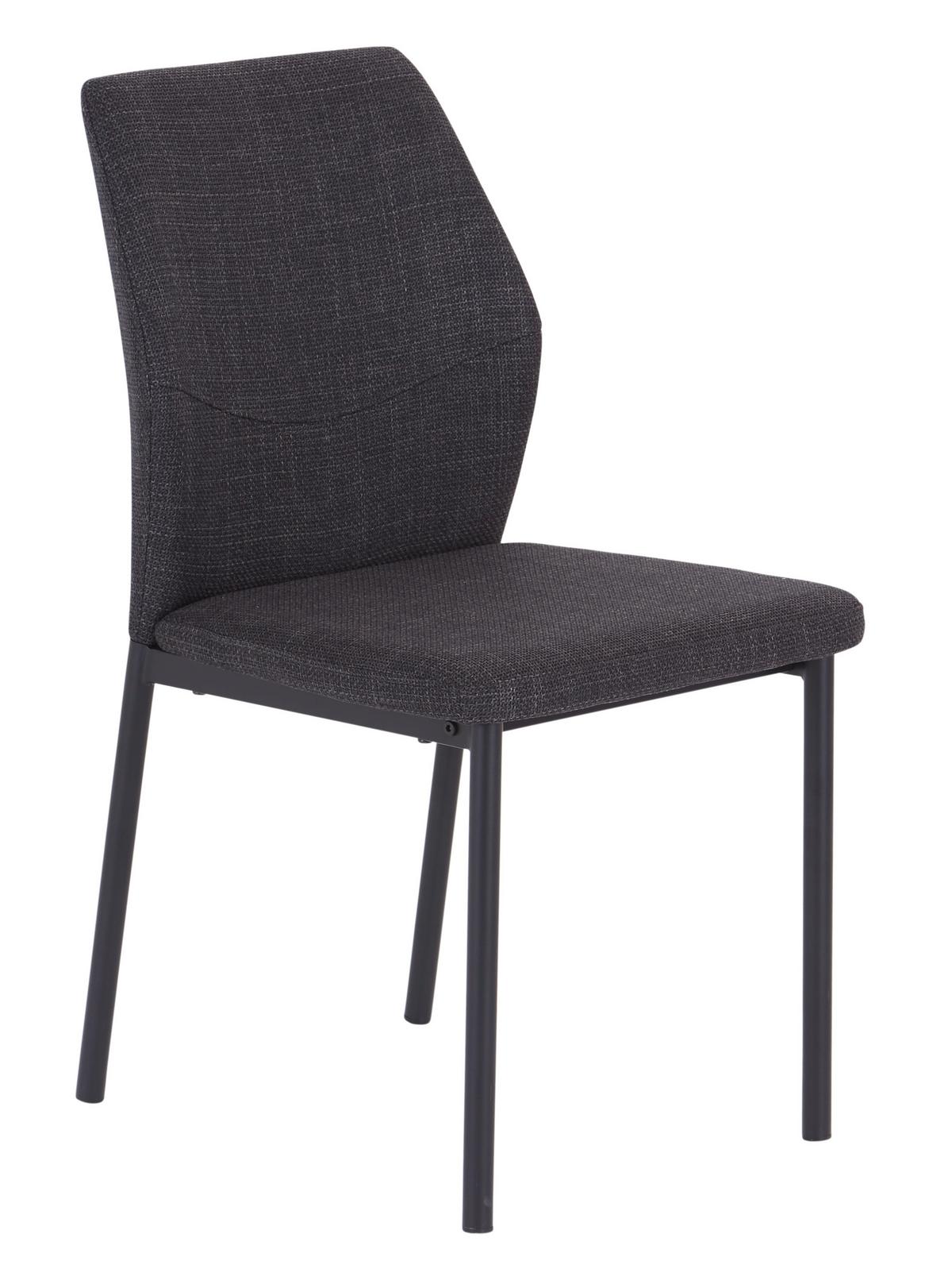 Stol Augusta - črna/antracit, Konvencionalno, kovina/tekstil (45/84/56cm) - Mömax