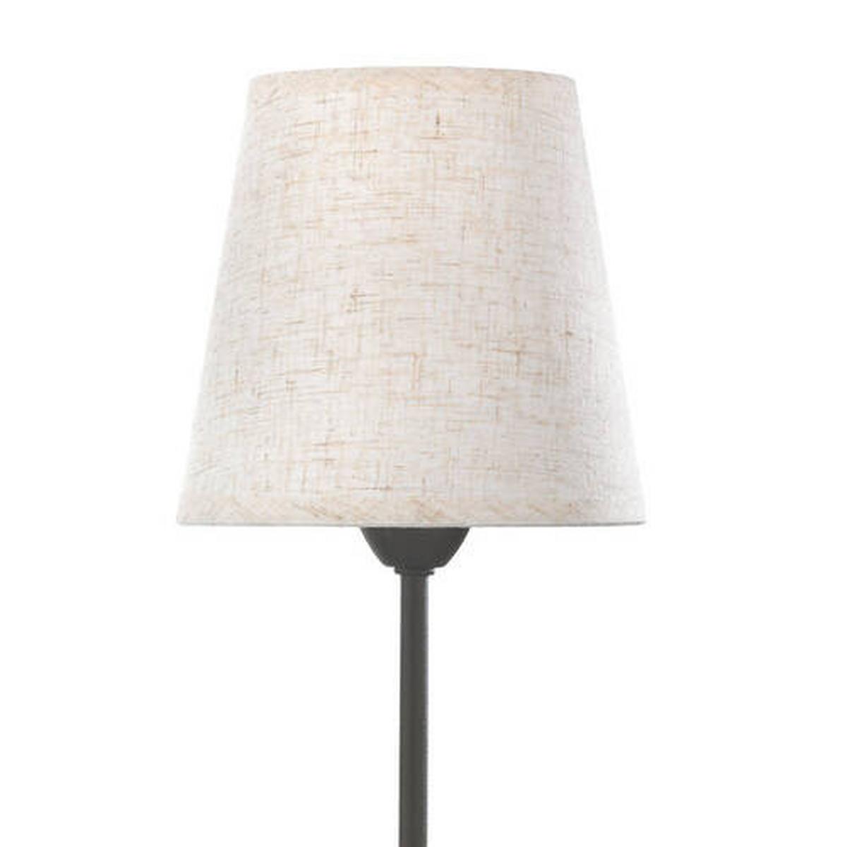 Nachttischleuchte Loris nero Creme/Schwarz max. 6 Watt - Creme/Schwarz, KONVENTIONELL, Textil/Metall (15/15/36cm)