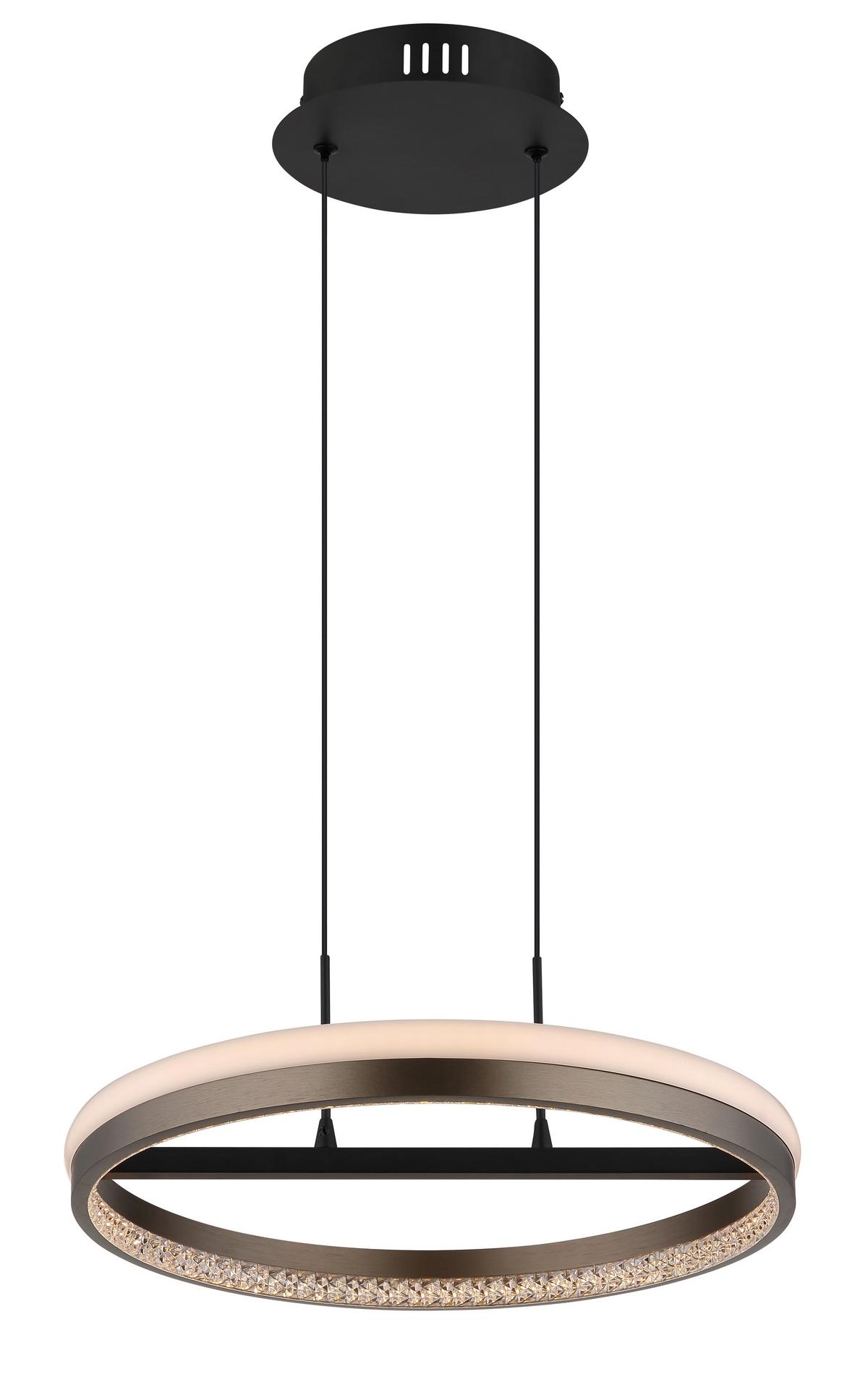 Led Viseća Svjetiljka Tamno Siva Boja - tamno siva/prozirno, Design, metal/plastika (39,7/150cm) - Globo
