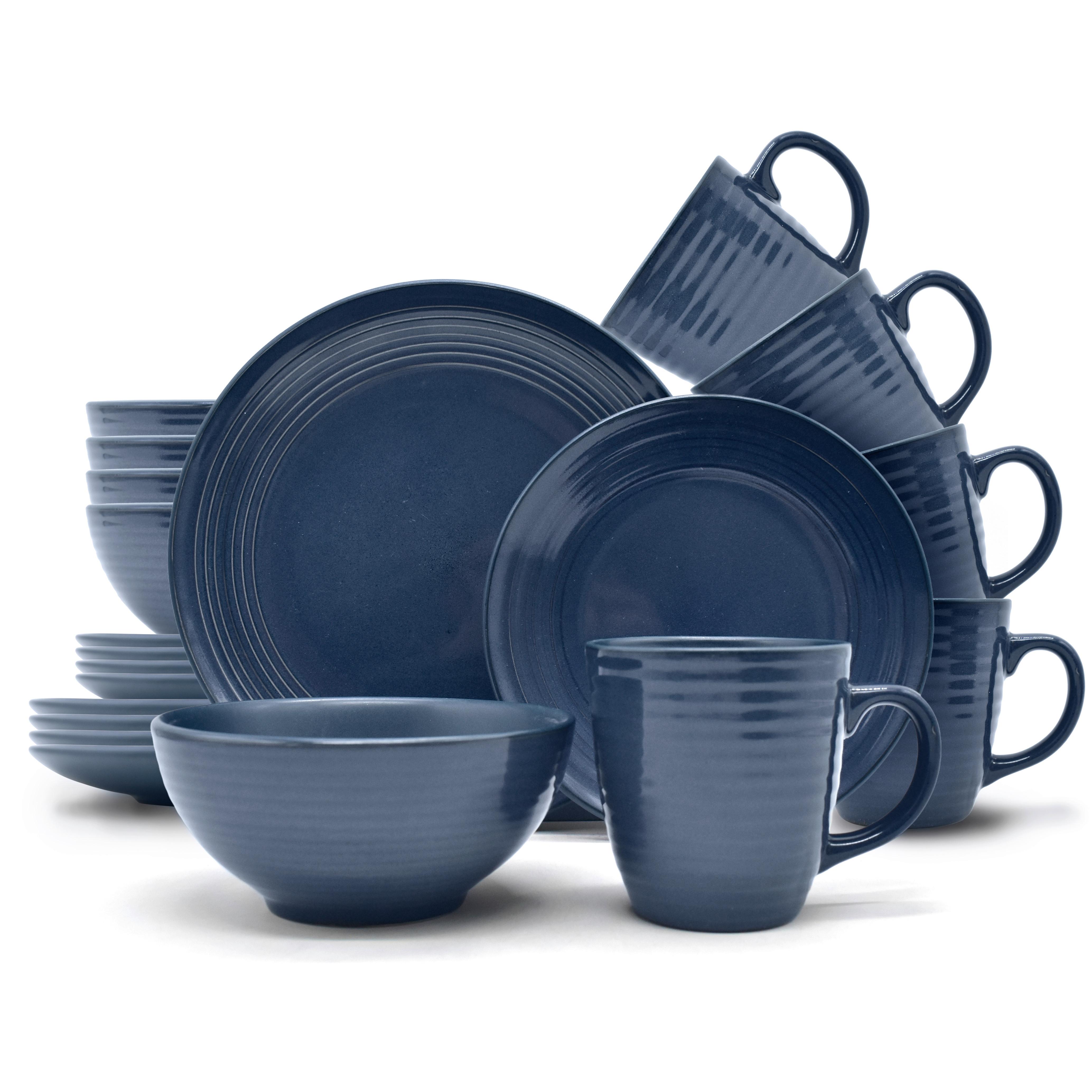 Étkészlet Alicia Modern Design - sötétkék, Basics, kerámia - Echtwerk