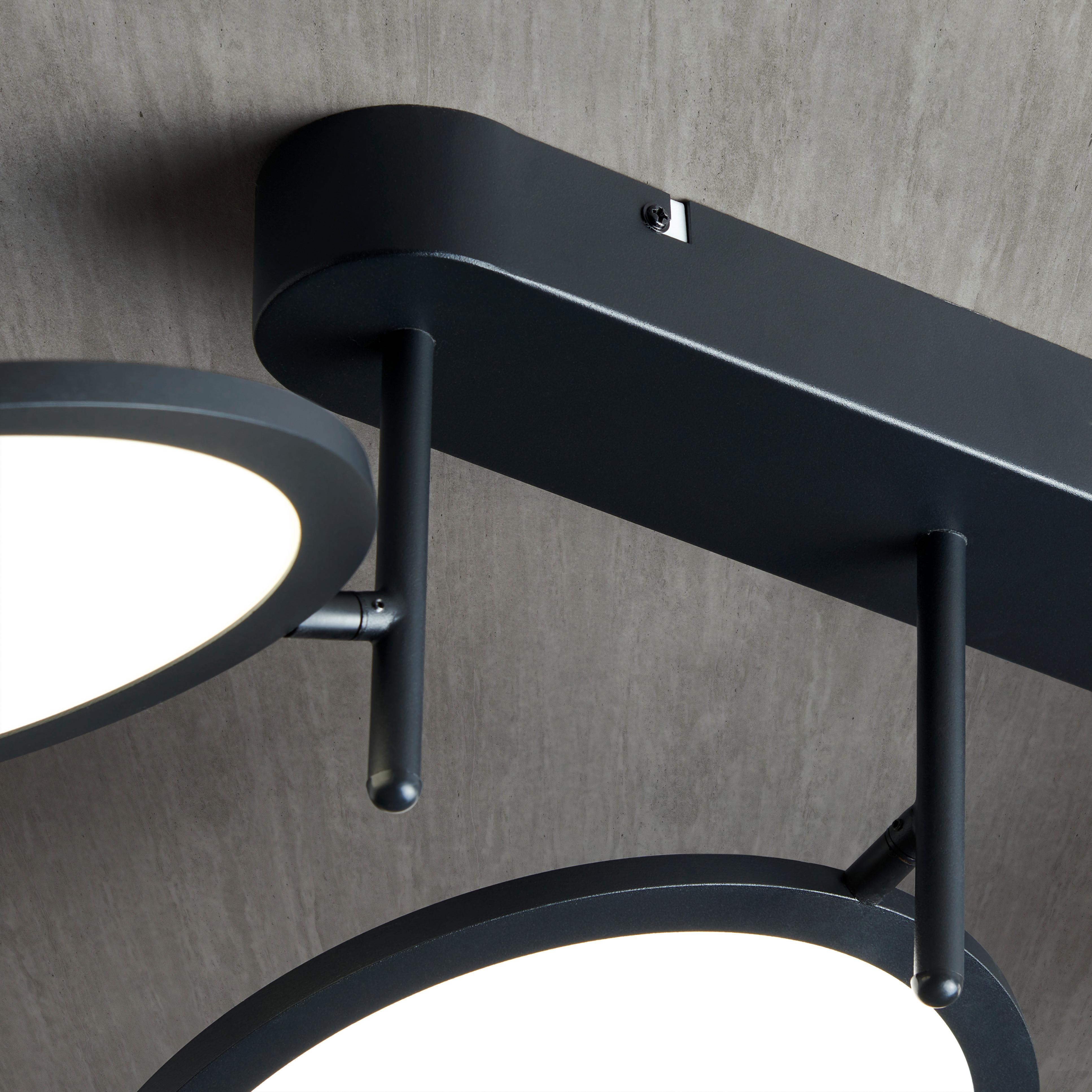 LED Mennyezeti Lámpa Carsten - fekete, Modern, műanyag/fém (77,8/45,5/25,1cm) - Visiona