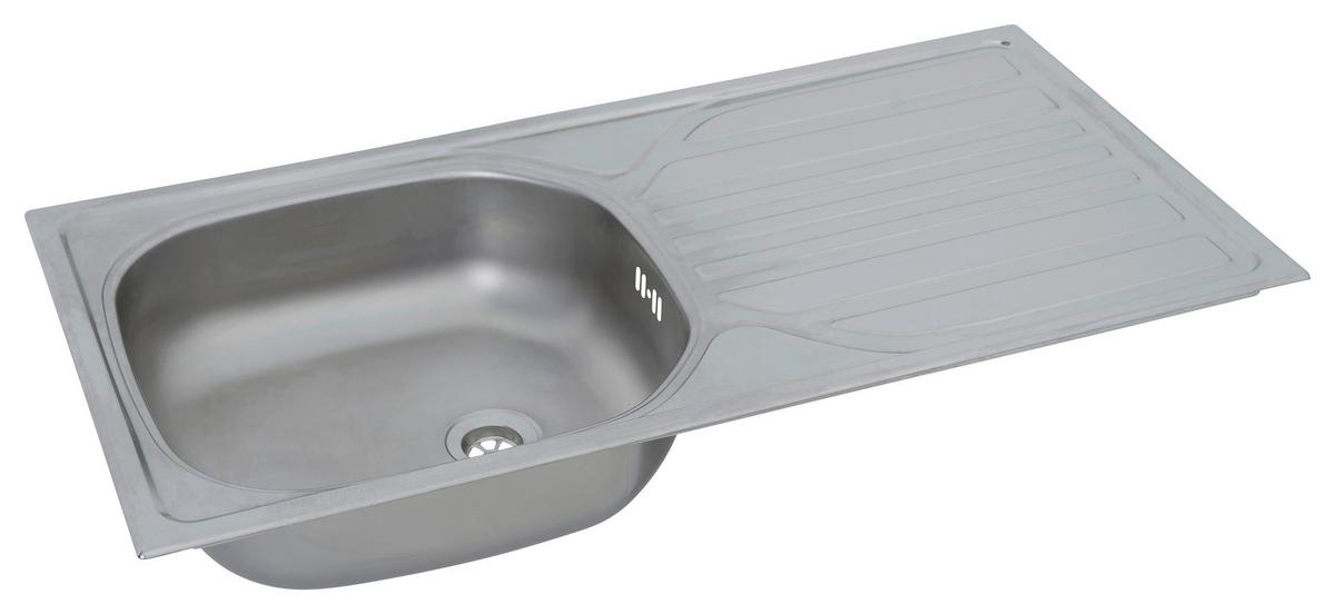 Küchenzeile Premium m. Geräte Grau/Eiche B: ca. 280 cm - Eichefarben/Grau, Basics, Holzwerkstoff (280cm) - Respekta