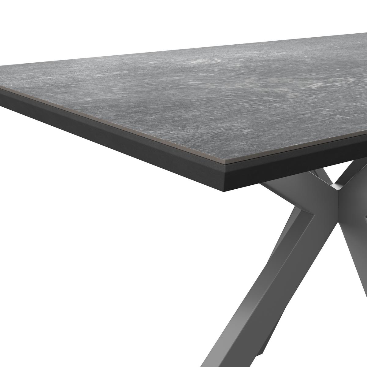 Masă STEVE 2 140 - negru, Modern, ceramică/metal (140/76/90cm)