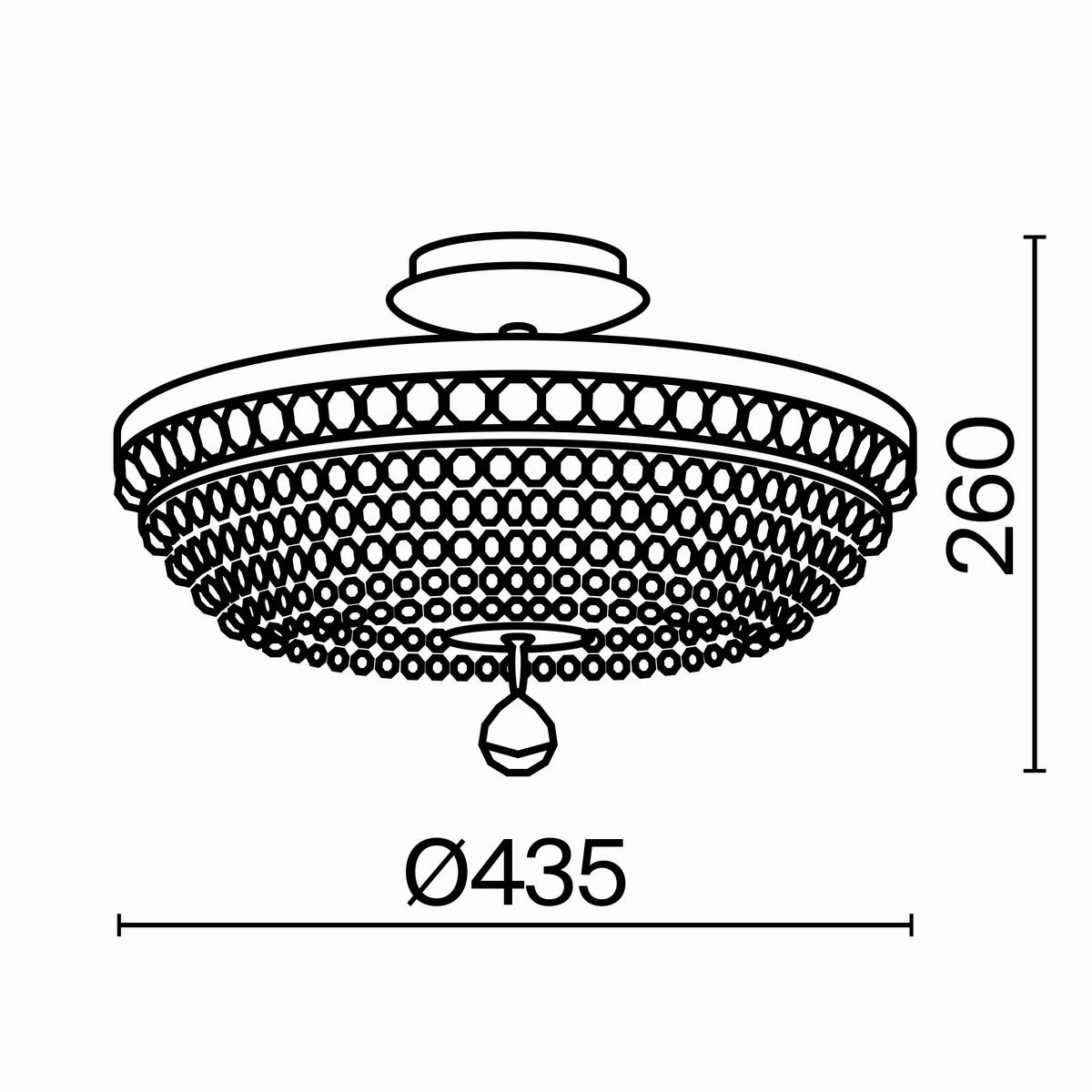 Kronleuchter Ottilia Goldfarben max. 60 Watt - Goldfarben, Trend, Glas/Metall (43,5/23,5/43,5cm) - MAYTONI