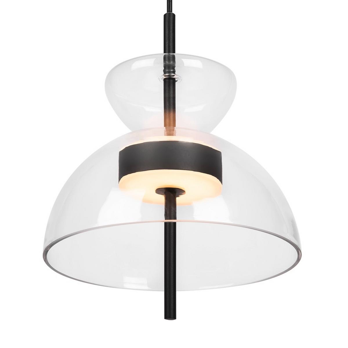 Pendelleuchte Bangkok Schwarz max. 12 Watt - Schwarz, Design, Glas/Metall (25/58cm) - MAYTONI