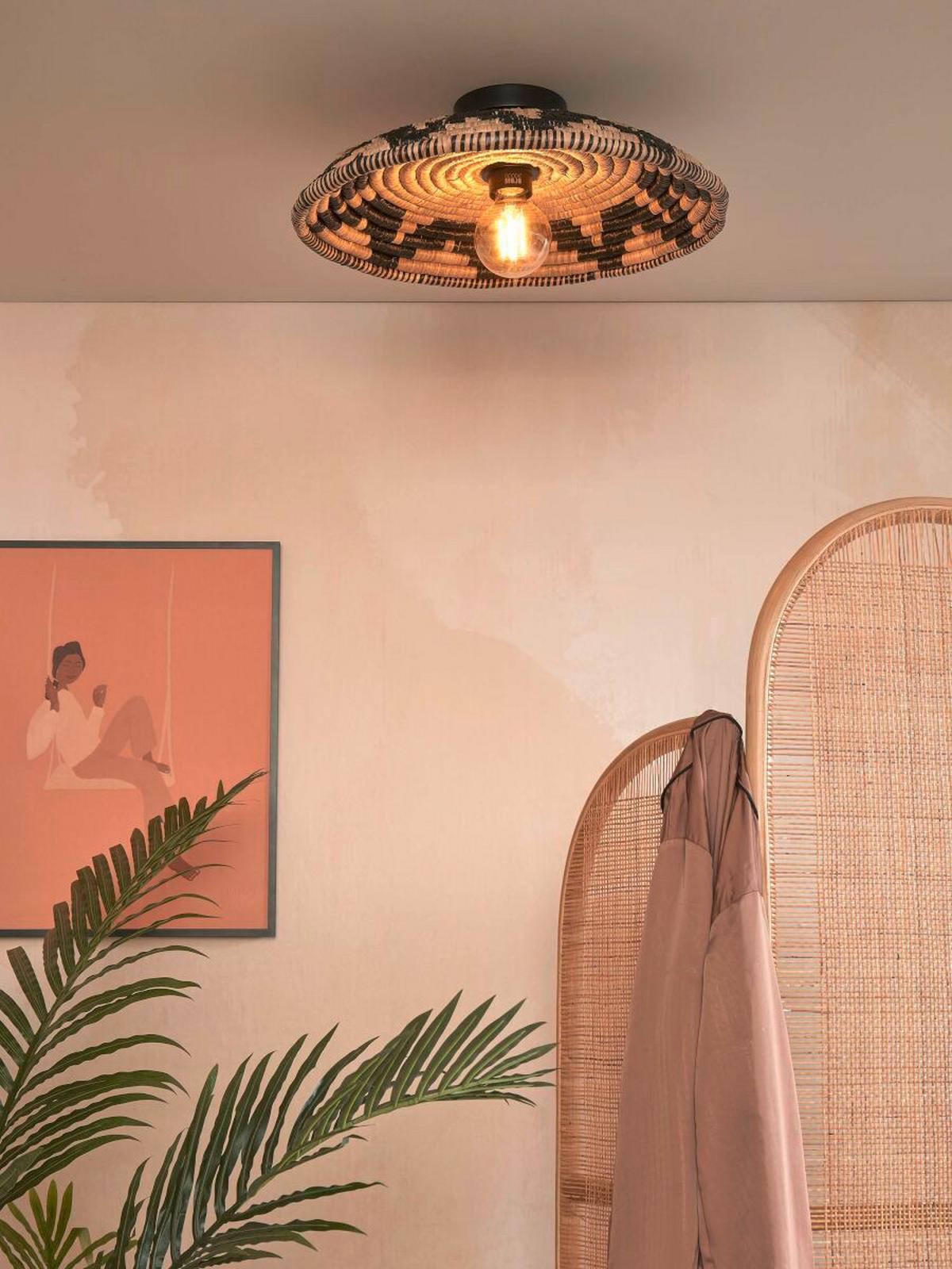 Stropna Svetilka Andros - večbarvno, Moderno, naravni materiali (45/8cm) - Good & Mojo