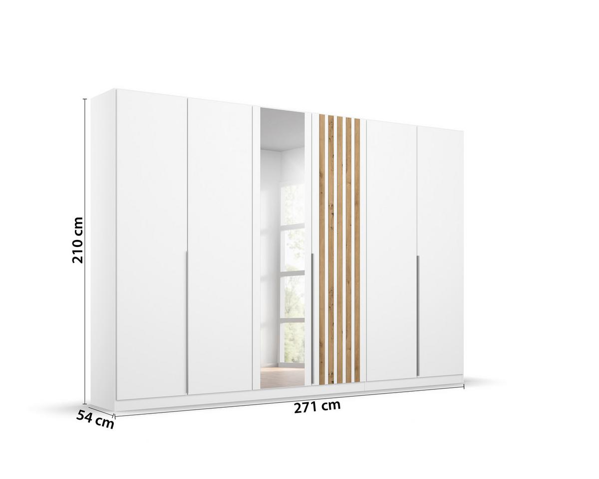 Ormar S Klasičnim Vratima Lamella - bijela/hrast Artisan, Moderno, drvni materijal/metal (271/210/54cm) - Modern Living