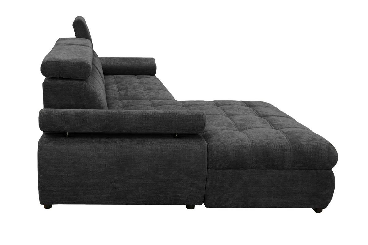 Kutna Garnitura Vegas - crna, Design, drvo/tekstil (173/294cm) - Modern Living