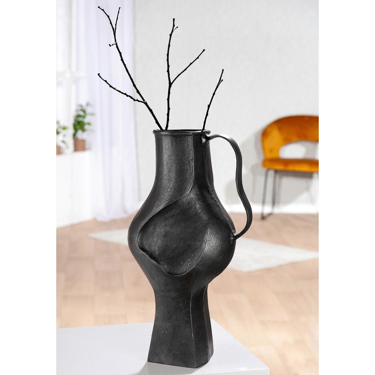 Dekovase Abtigua Grau - Grau, Basics, Metall (24/43/15cm)