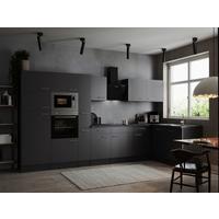 Kotna Kuhinja Z Aparati Oliver, 370x172cm - srebrne barve/siva, Design, kovina/leseni material (370/172cm) - Respekta