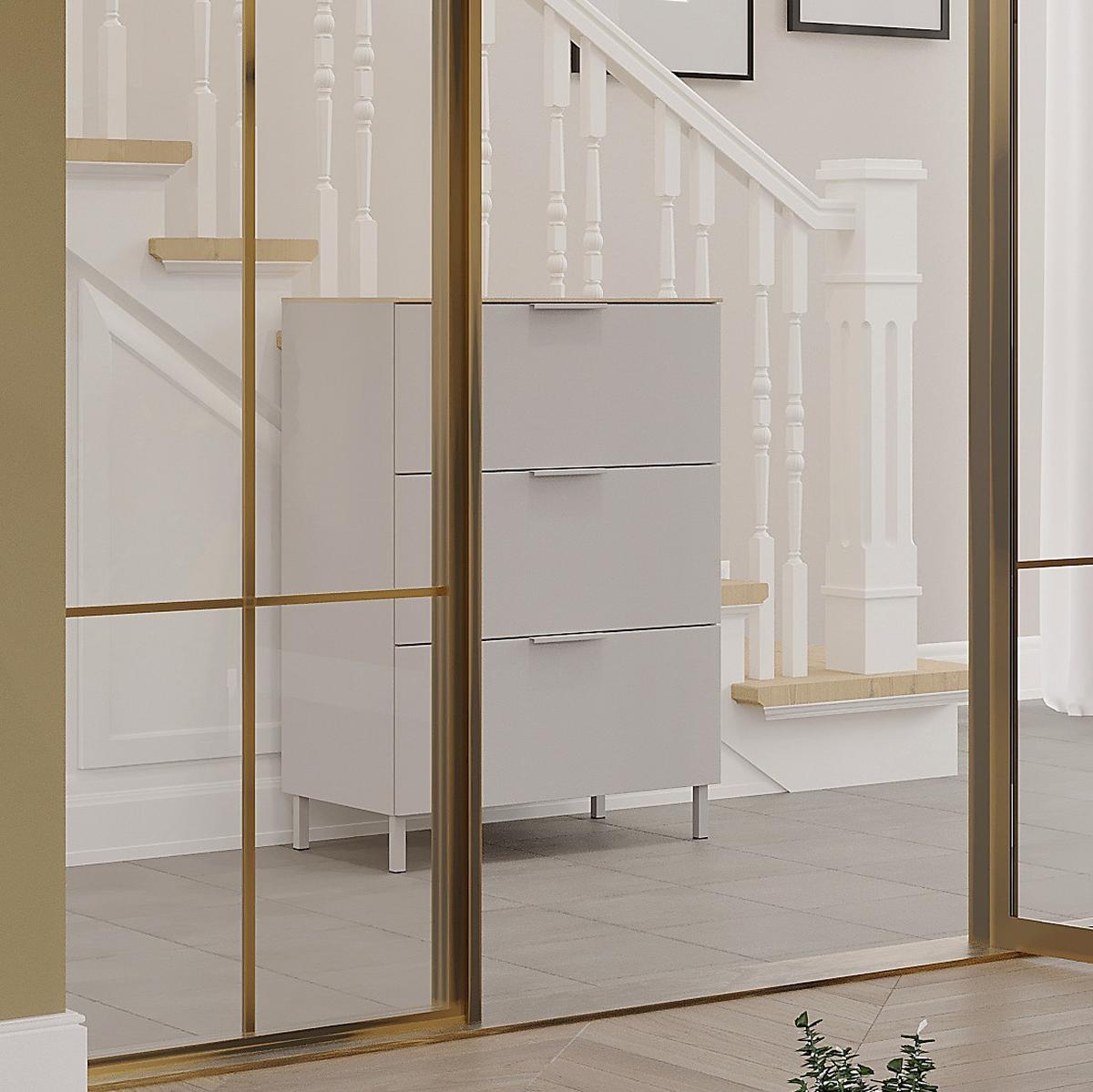 Kommode Gw-Savoca - Kaschmir/Eichefarben, Modern, Holzwerkstoff/Metall (68/98/40cm) - Mömax