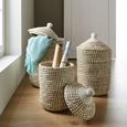 Korb Lauren in Weiß - Weiß, ROMANTIK / LANDHAUS, Kunststoff/Weitere Naturmaterialien (26/44cm) - Zandiara