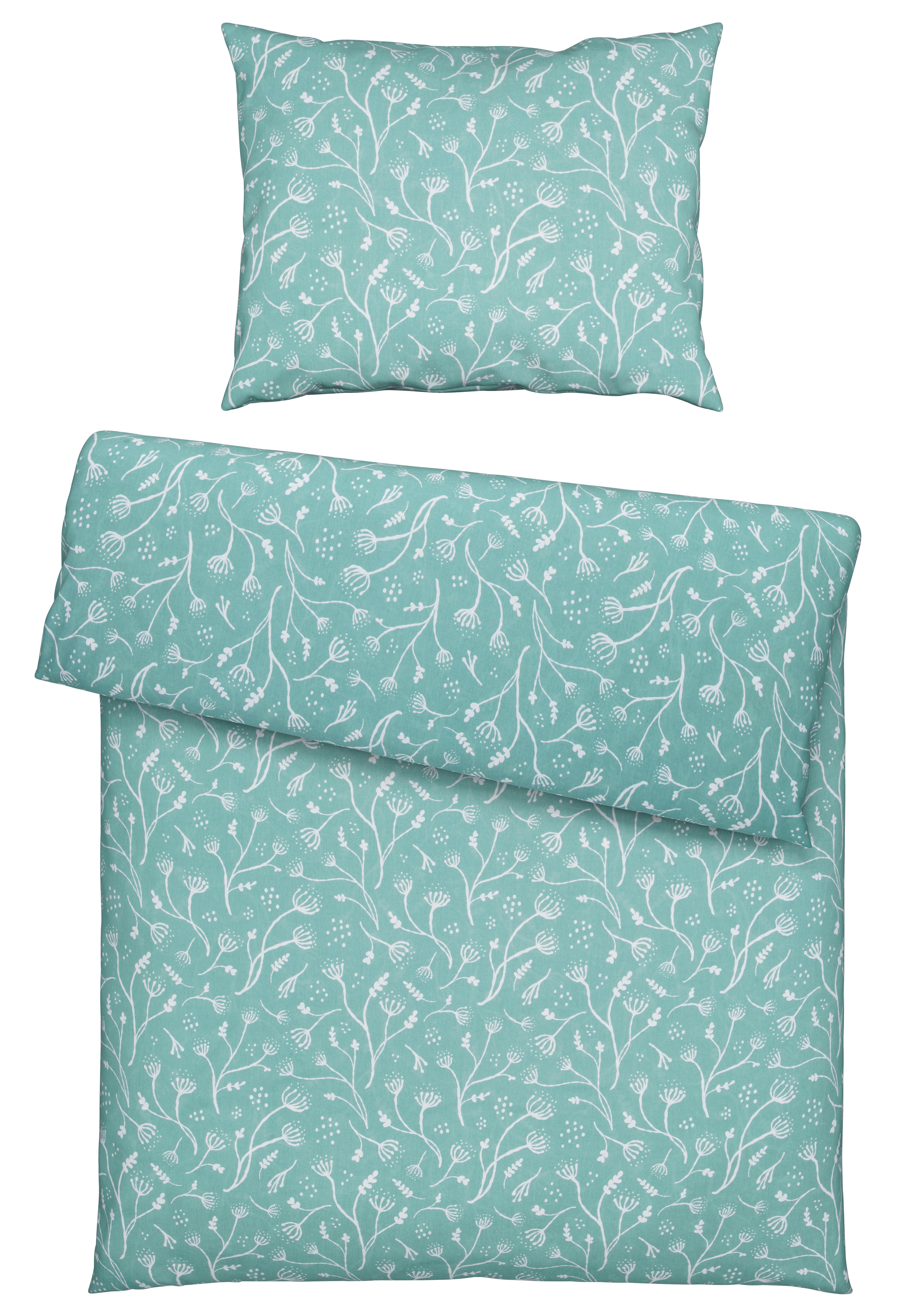 Bettwäsche Frida Grün ca. 140x200cm - Grün, KONVENTIONELL, Textil (140/200cm) - Modern Living