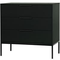 Kommode Adam Schwarz B: 94cm - Schwarz, Basics, Holz/Metall (94/93/52cm) - MID.YOU