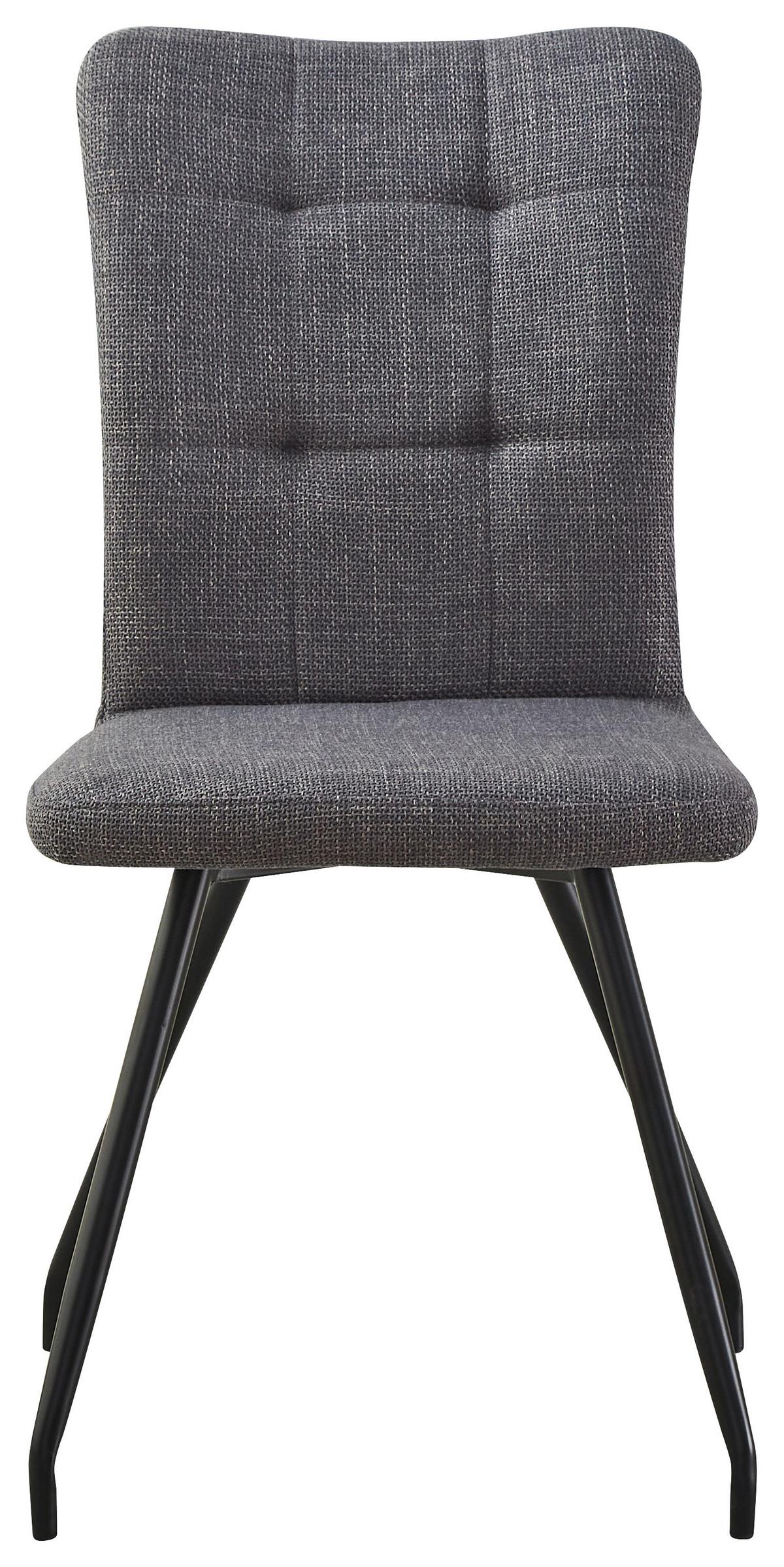 KRZESŁO JÖRG - czarny/ciemnoszary, Design, metal/tkanina (44/89/60cm) - Xora