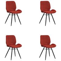 STUHL-SET BARRON - Rot/Schwarz, Design, Textil/Metall (47/82/55cm) - MID.YOU