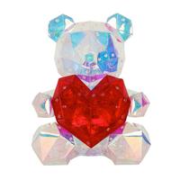 Led Dekorativna Svjetiljka Medo - prozirno/crvena, Trend, plastika (23/19/30cm) - Globo