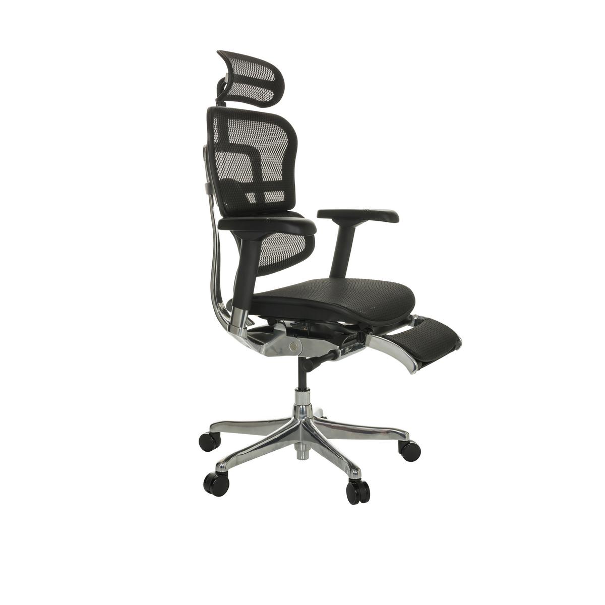 Pisarniški Stol Ergohuman Plus Legpro I, Črna - črna/siva, Basics, kovina/umetna masa (68/118-141/64cm) - MID.YOU