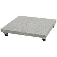 Sonnenschirmständer Ennio ca. 80x80 cm Granit m. Räder - Grau, MODERN, Stein (80/5,3/80cm) - Siena Garden