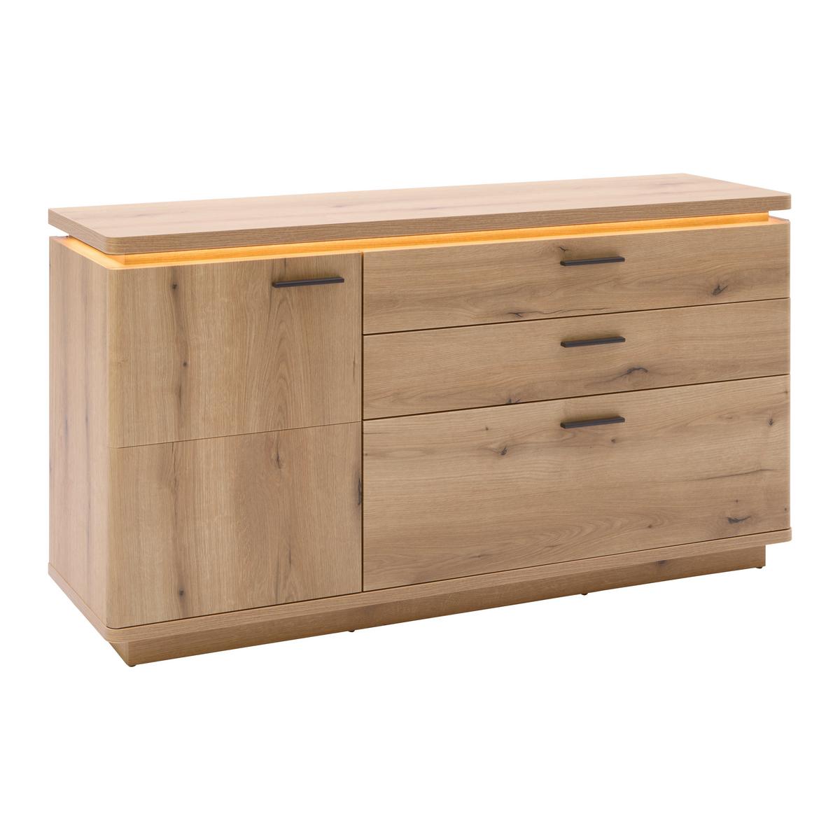 Sideboard Alameda Eichefarben - Eichefarben/Anthrazit, MODERN, Holzwerkstoff/Metall (150/81/44cm) - Mömax