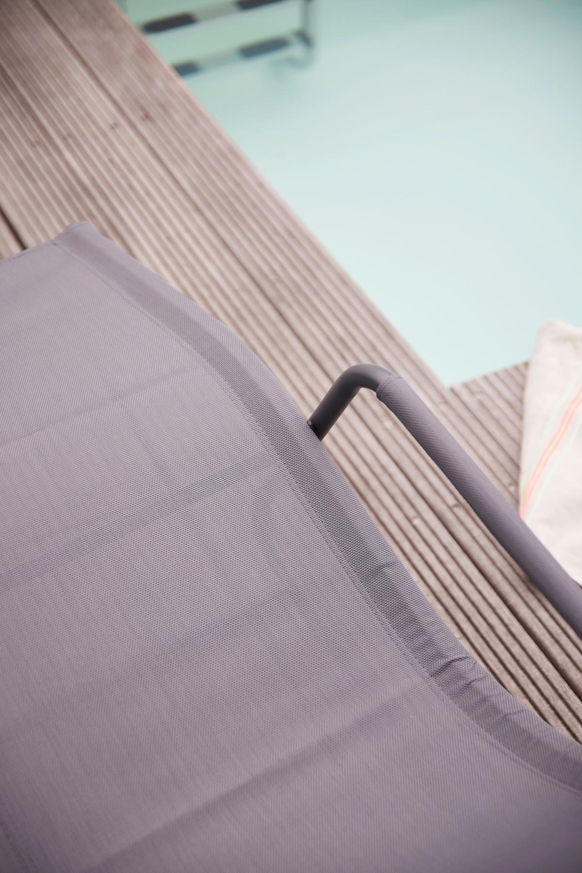 Sienna Garden Relaxliege ca.57x81x143cm Blaugrau - Blaugrau, KONVENTIONELL, Kunststoff/Textil (57/81/143cm) - Siena Garden