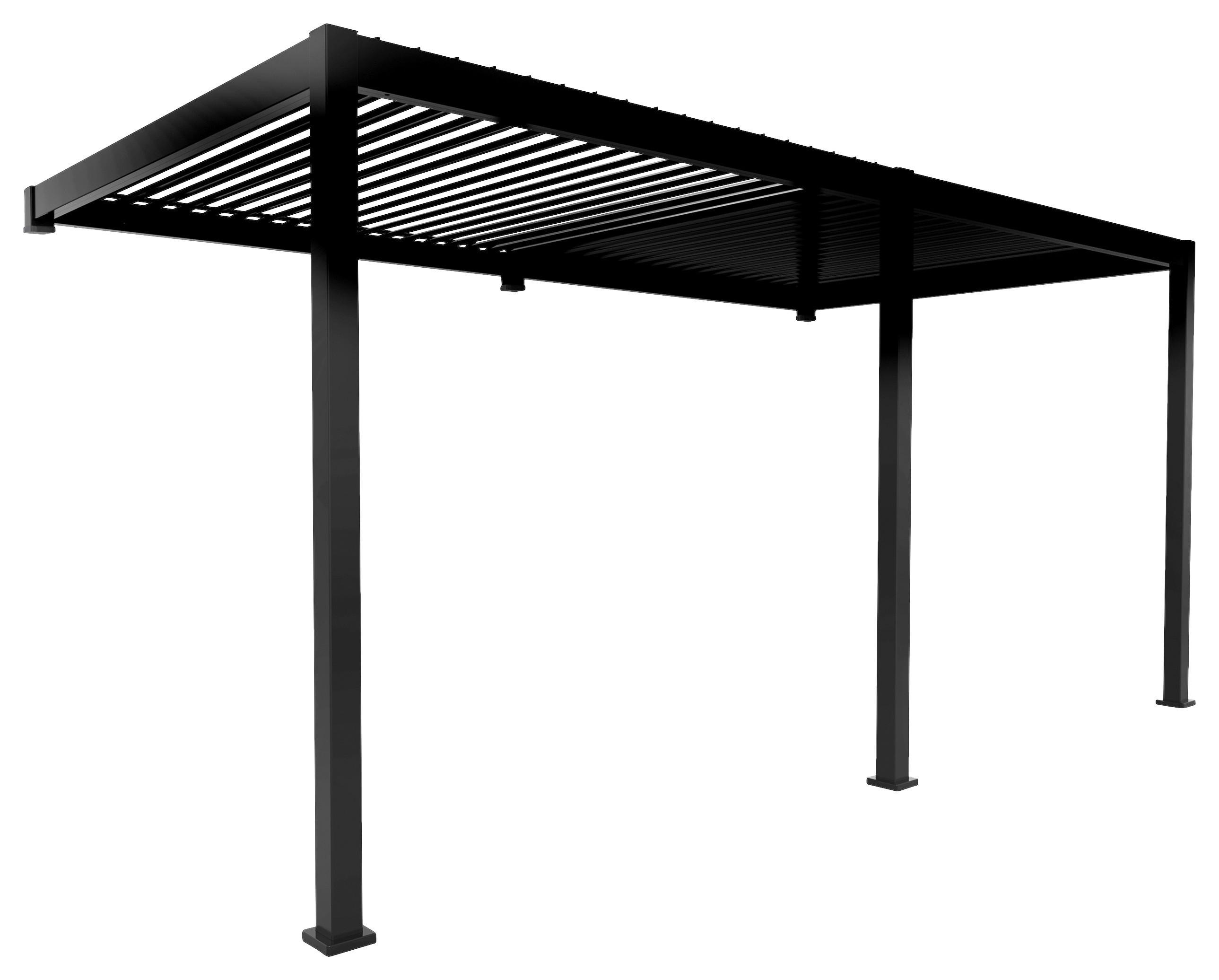 Pergola "Mirador Deluxe", Anthrazit, Wandmont. B: 530 cm - Anthrazit, MODERN, Metall (530/250/300cm) - Gardenson