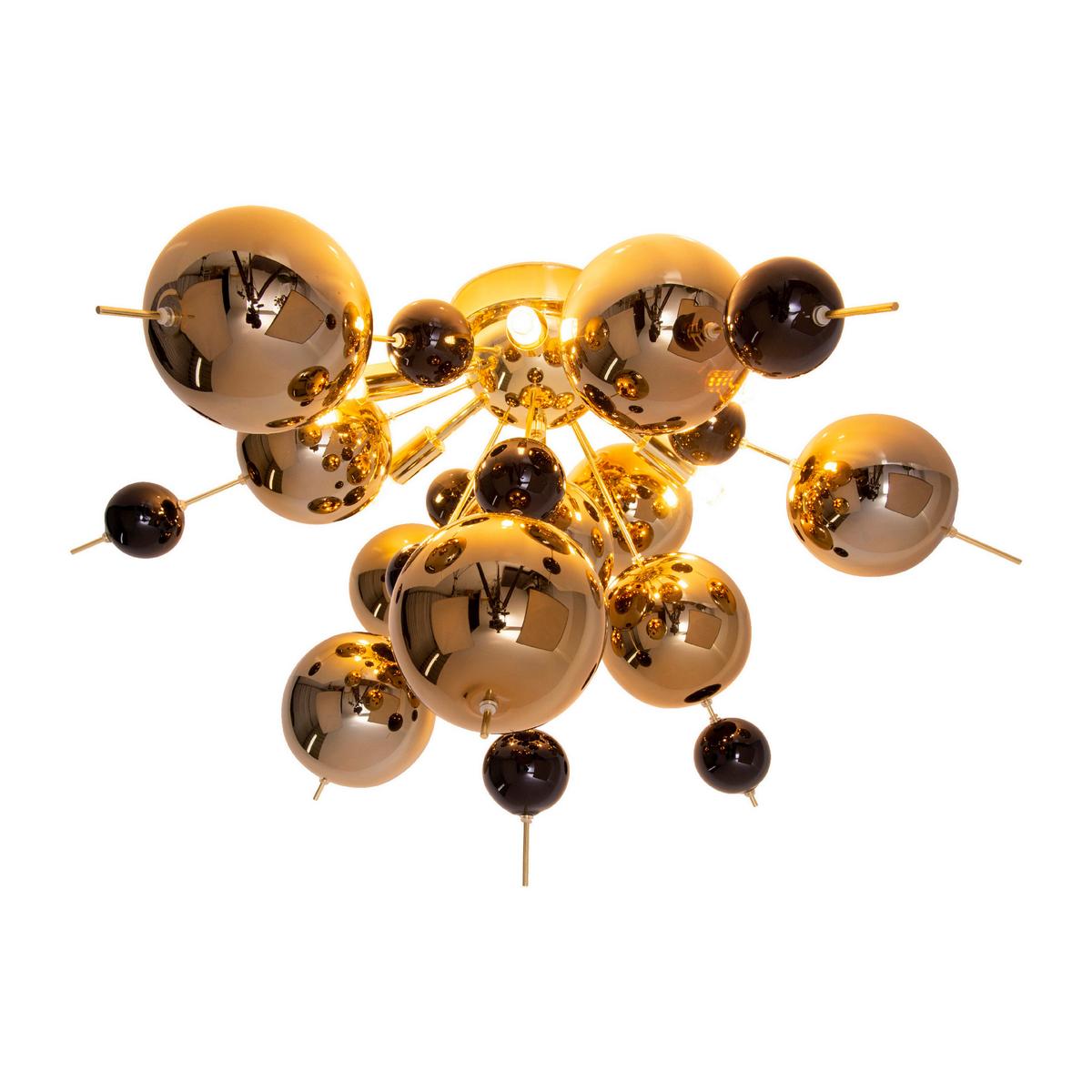Deckenleuchte max. 20 Watt - Goldfarben/Schwarz, LIFESTYLE, Metall (57/57/38cm) - Näve
