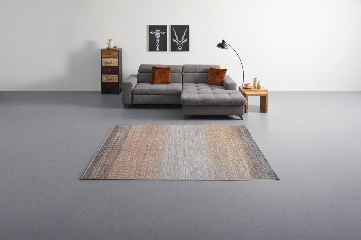 Webteppich Dunhavn Creme/Terracotta ca. 120x170cm - Terracotta/Creme, KONVENTIONELL, Textil (120/170cm) - Mömax