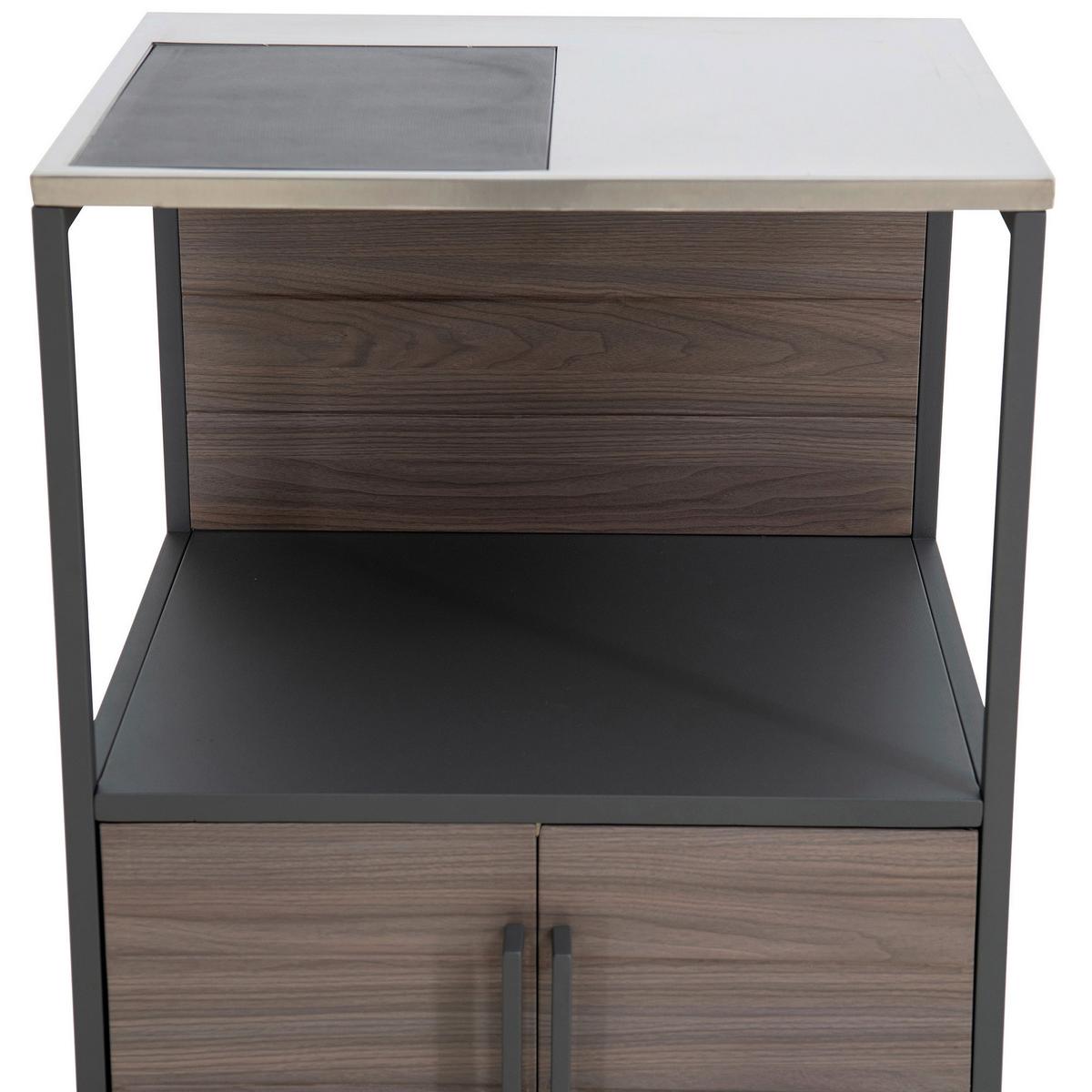 Outdoorküche Mambo Braun/Schwarz - Schwarz/Braun, Basics, Metall (63,5/91,5/54cm) - Modante