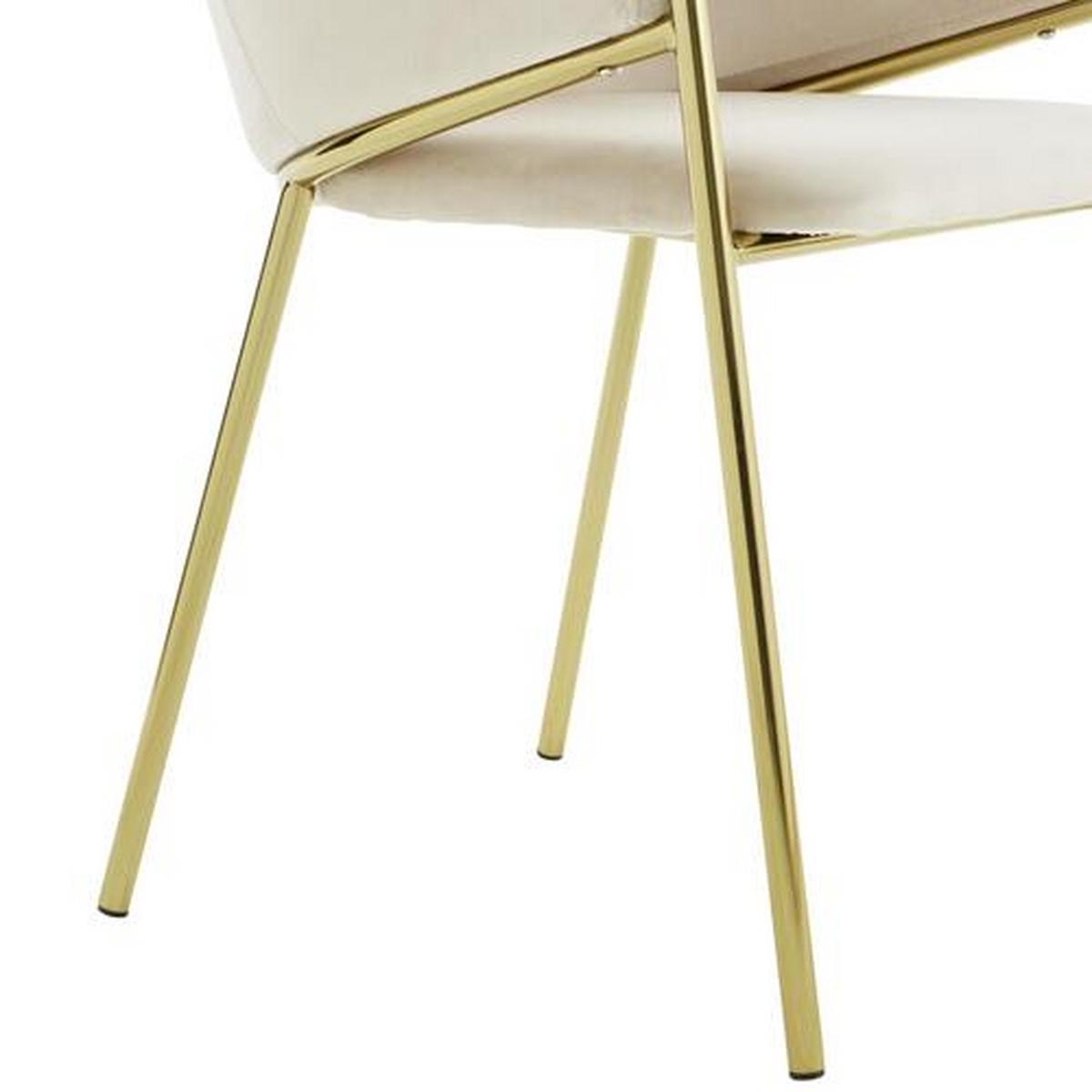 KRZESŁO Z PODŁOKIETNIKAMI KRONOS -TREND- - kolor złoty/taupe, Trend, metal/drewno (53/77/60cm) - Livetastic