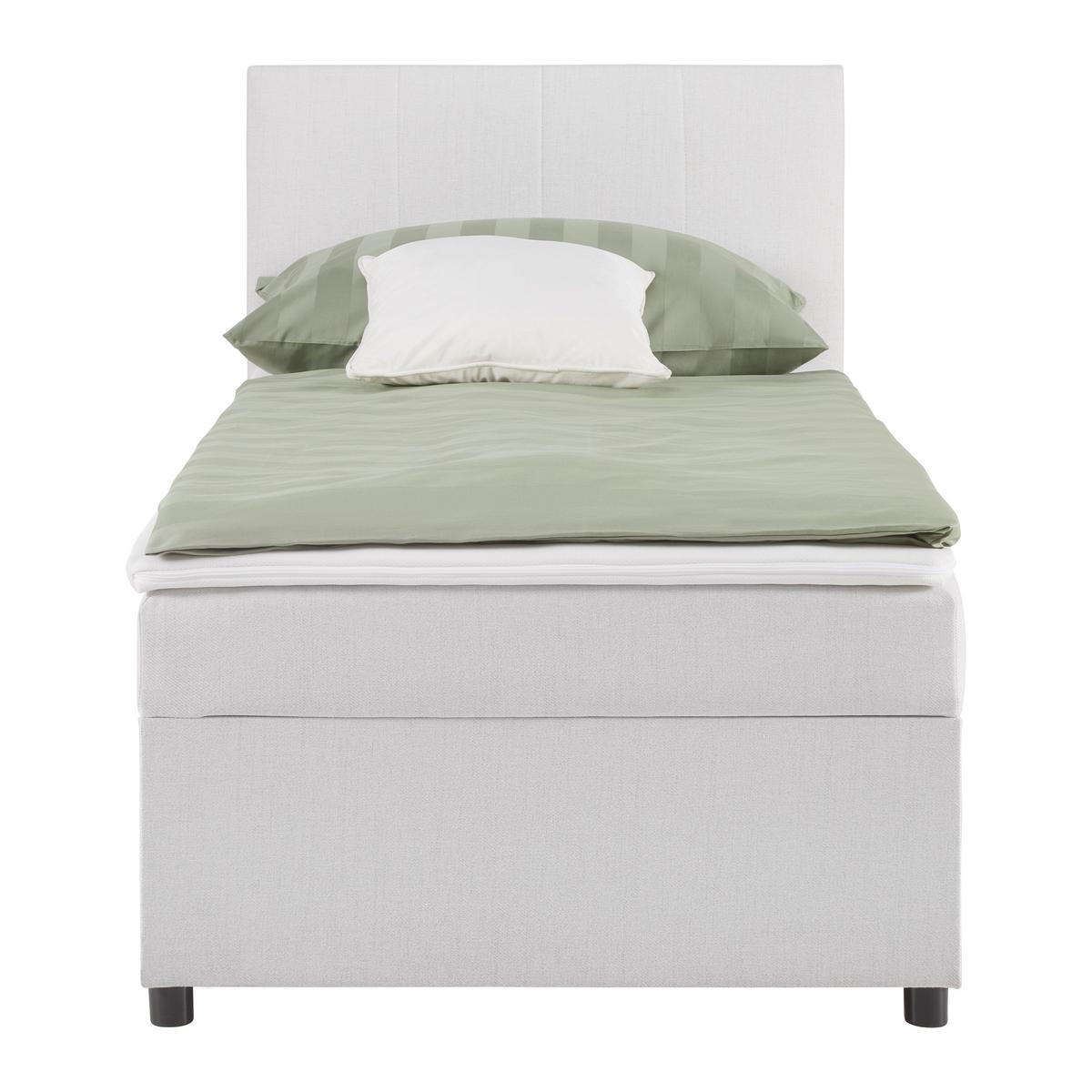 Boxbett Odin Creme ca. 120x200cm - Creme/Schwarz, KONVENTIONELL, Kunststoff/Textil (120/200cm) - Based