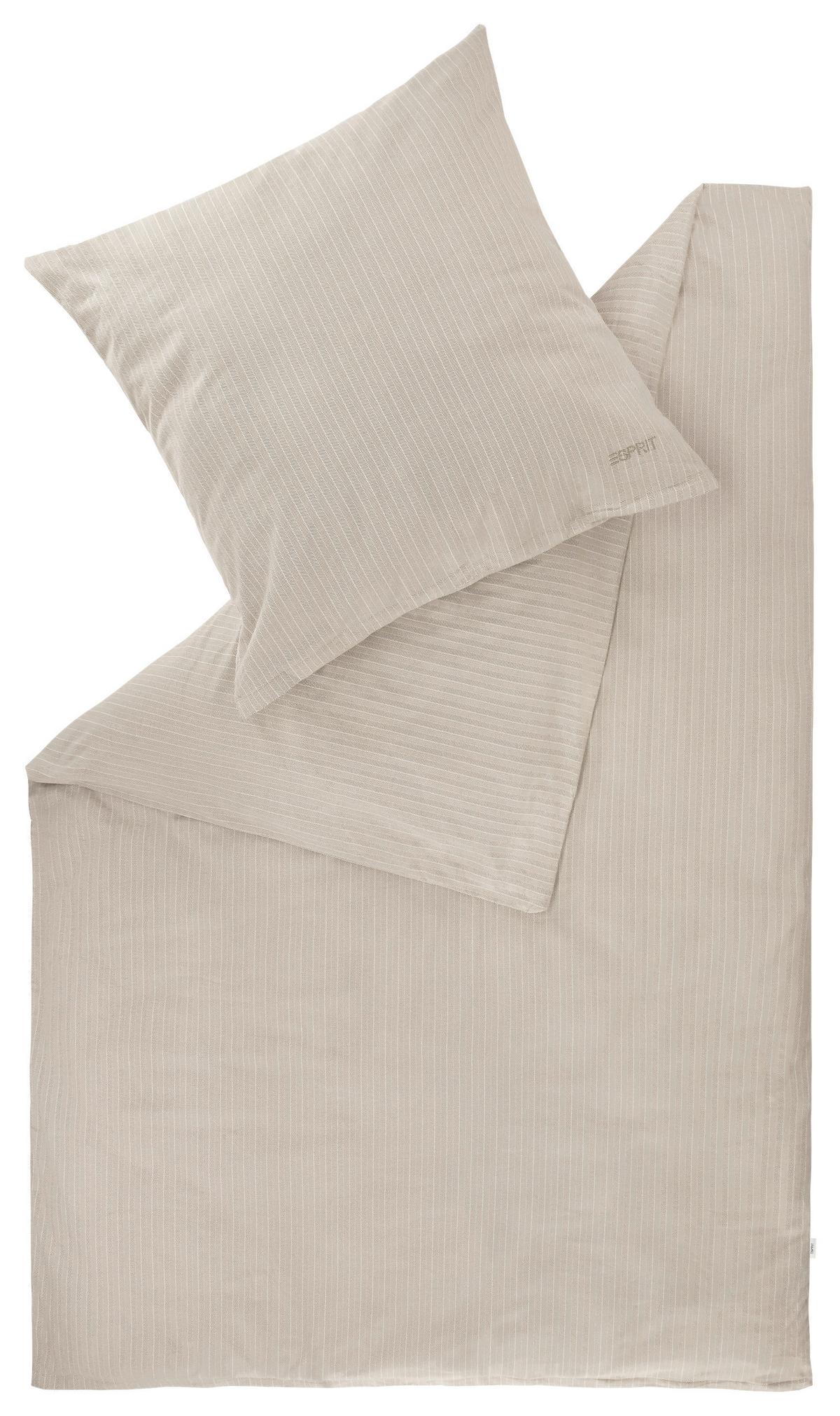 POŚCIEL E-HERRINGBONE - greige, Design, tkanina (200/200cm) - Esprit
