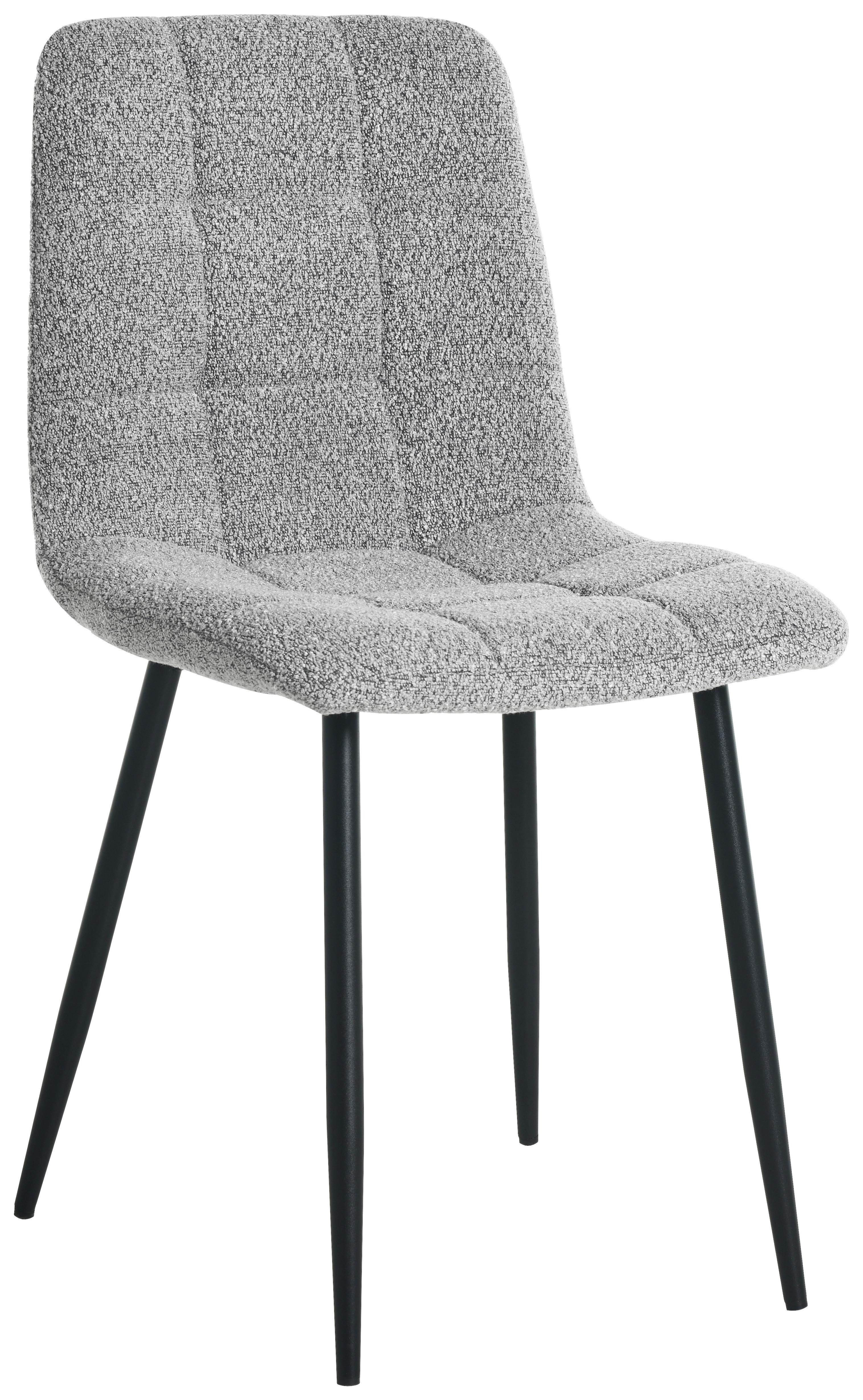 Stuhl Nino Grau - Schwarz/Grau, MODERN, Holz/Textil (45/88/55cm) - Based