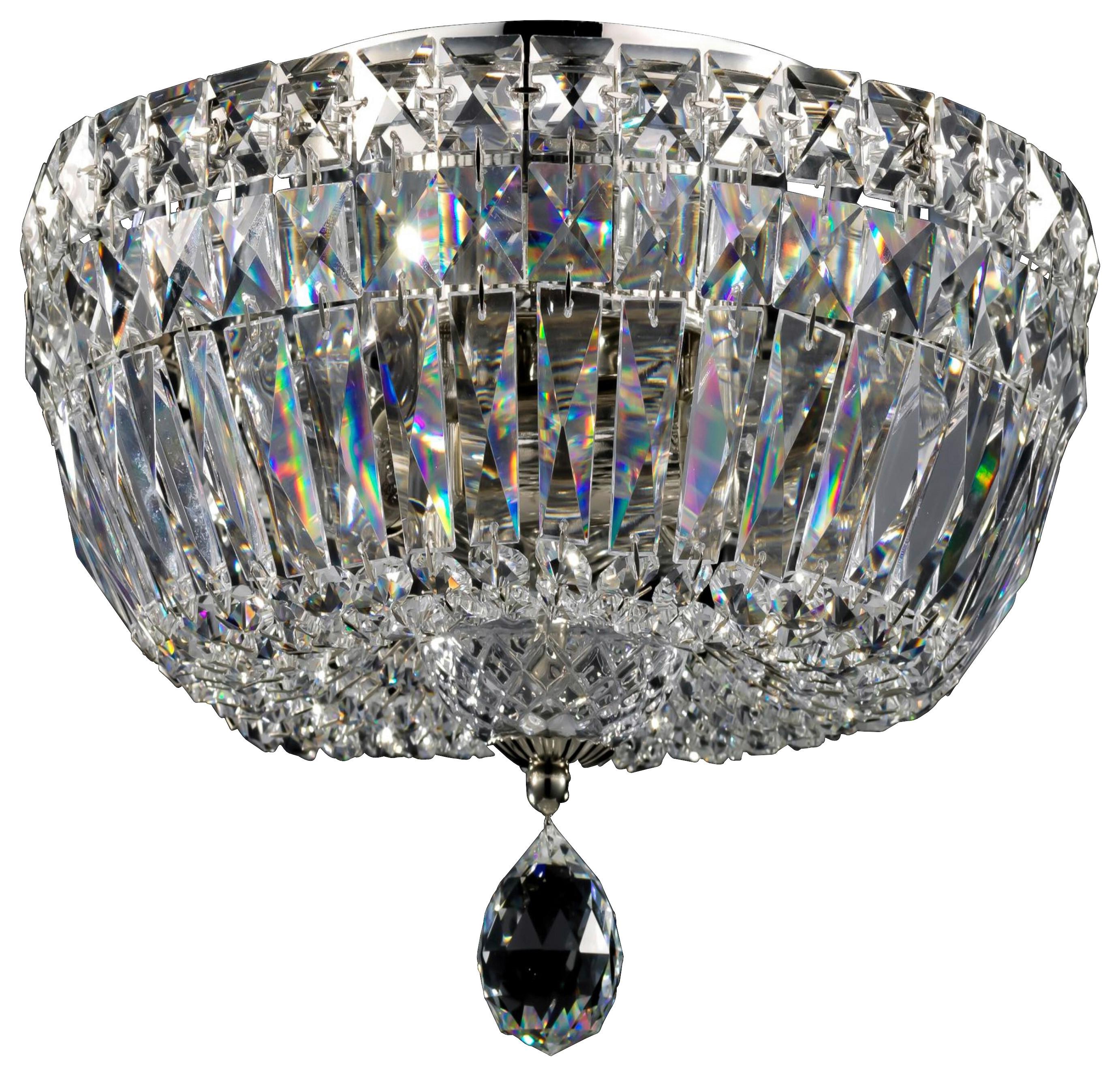 Kronleuchter Basfor Nickelfarben max. 60 Watt - Nickelfarben, Basics, Glas/Metall (30/18/30cm) - MAYTONI