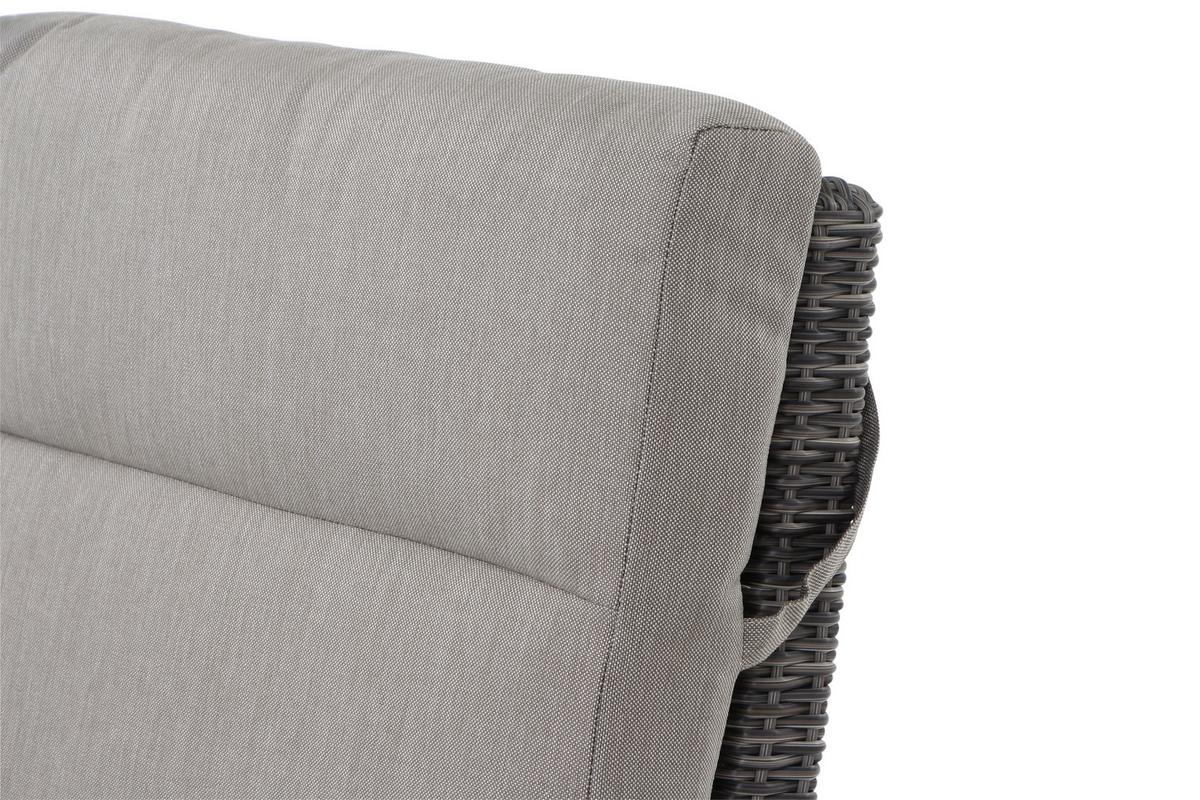 Loungegarnitur Corido Grau - Grau, Basics, Keramik/Kunststoff (72/206/103cm) - Siena Garden
