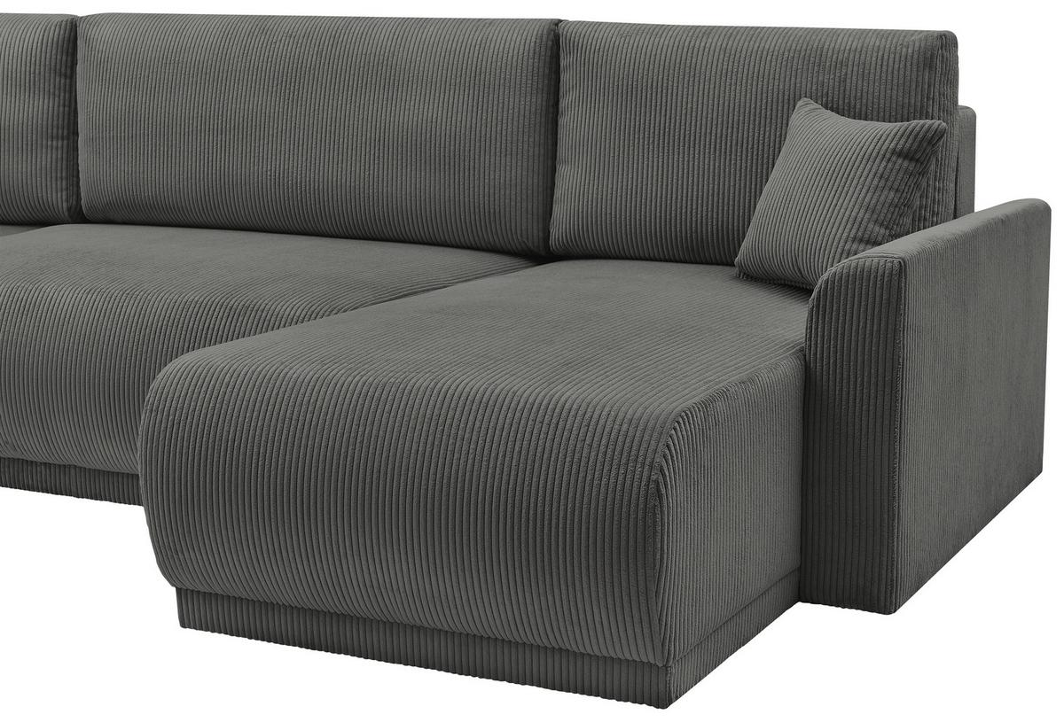Coltar Kim - gri închis, Modern, lemn (146/313/160cm) - Modern Living