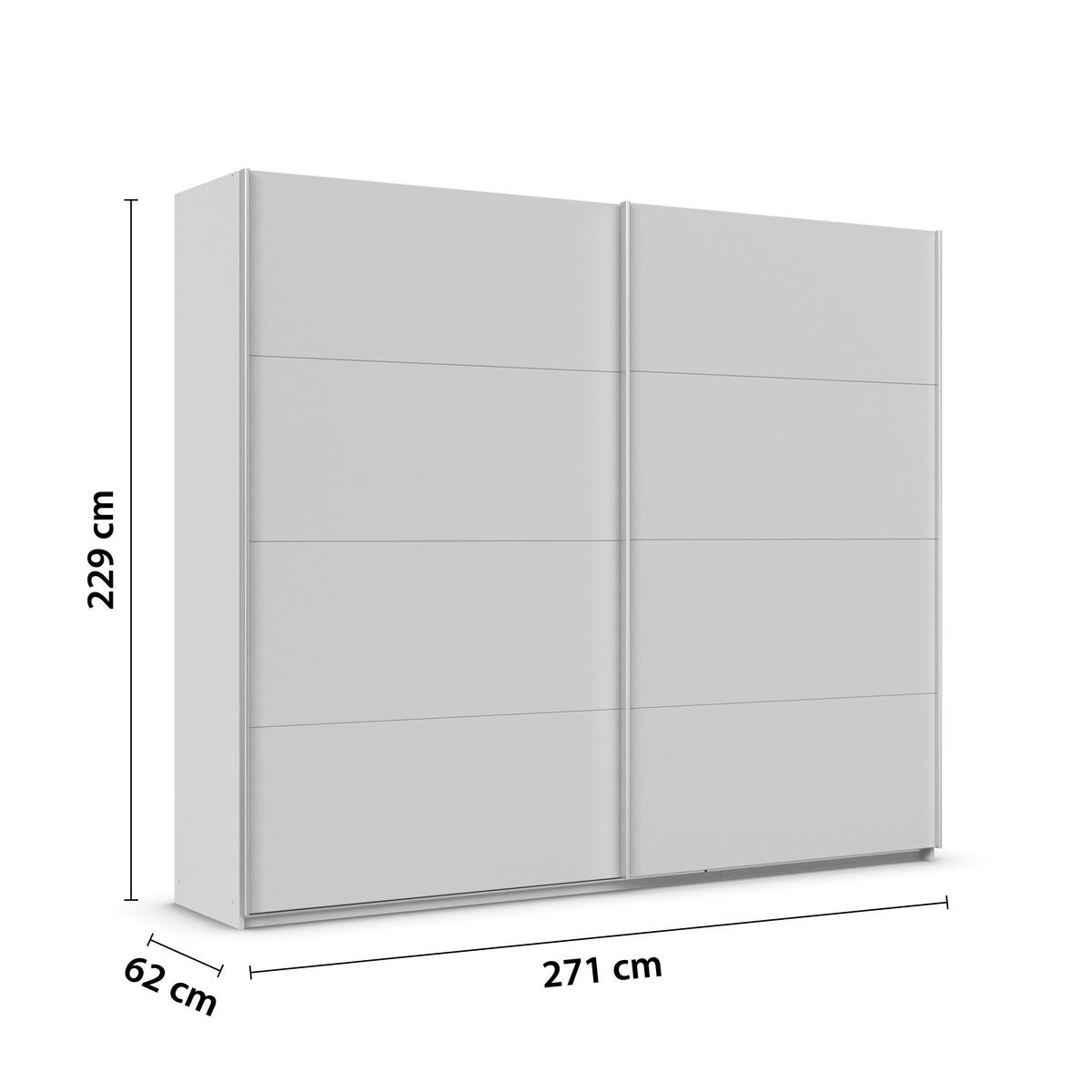 DULAP USI CULISANTE FELDKIRCH - gri deschis, Modern, material pe bază de lemn (271/229/62cm)