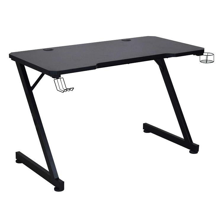 Gamingtisch Racer Schwarz - Schwarz, MODERN, Holzwerkstoff/Metall (120/75/60cm) - Mömax