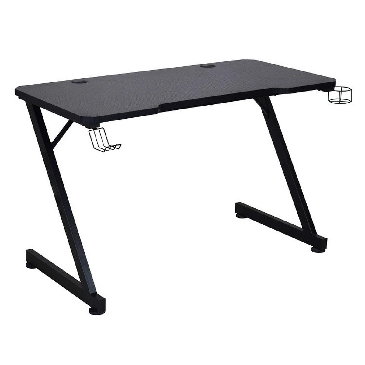 Gamingtisch Racer Schwarz - Schwarz, Modern, Holzwerkstoff/Metall (120/75/60cm) - Mömax