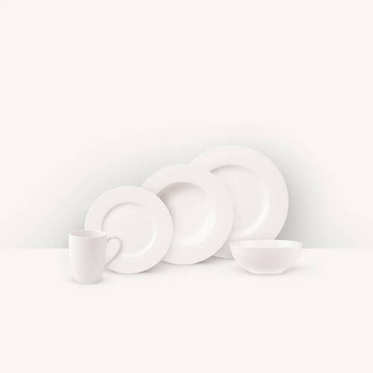 SERWIS OBIADOWO-ŚNIADANIOWY 10-1908-8723 VILLEROY&BOCH - biały, Konventionell, ceramika - Villeroy & Boch